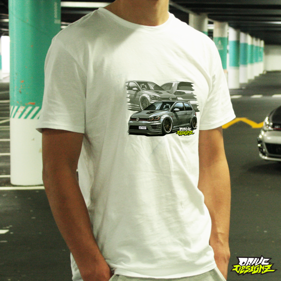 Drive Designz T-Shirt Black White Custom Car JDM EURO ELECTIRC