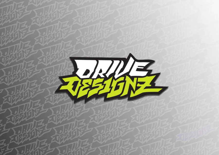 9x4cm DRIVE DESIGNZ STICKERS