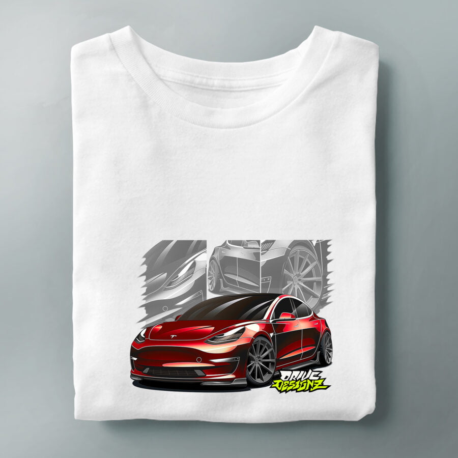 Drive Designz T-Shirt Black White Custom Car JDM EURO ELECTIRC