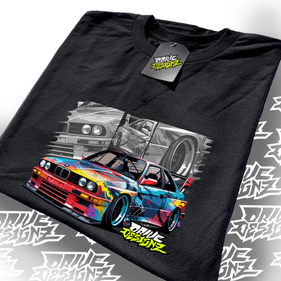 Drive Designz T-Shirt Black White Custom Car JDM EURO ELECTIRC