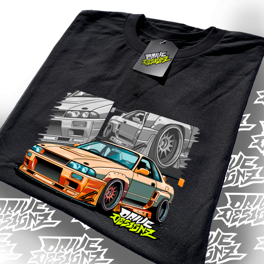 Drive Designz T-Shirt Black White Custom Car JDM EURO ELECTIRC