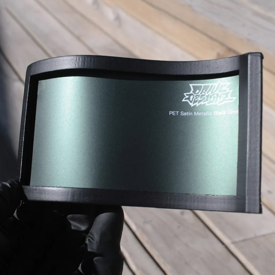 PET Satin Metallic Black Green